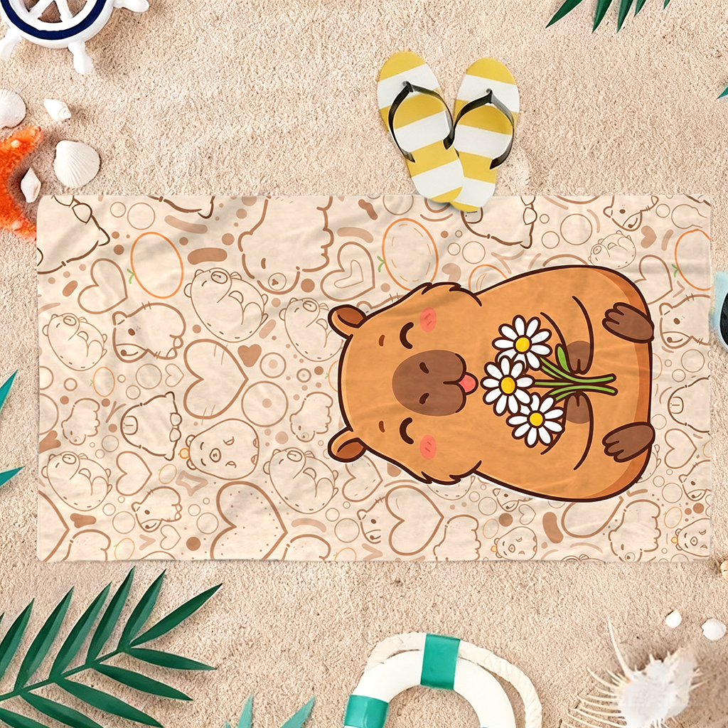 Capybara Cartoon Beach Towel Q – Towel Small Sport Bewertung und Preis