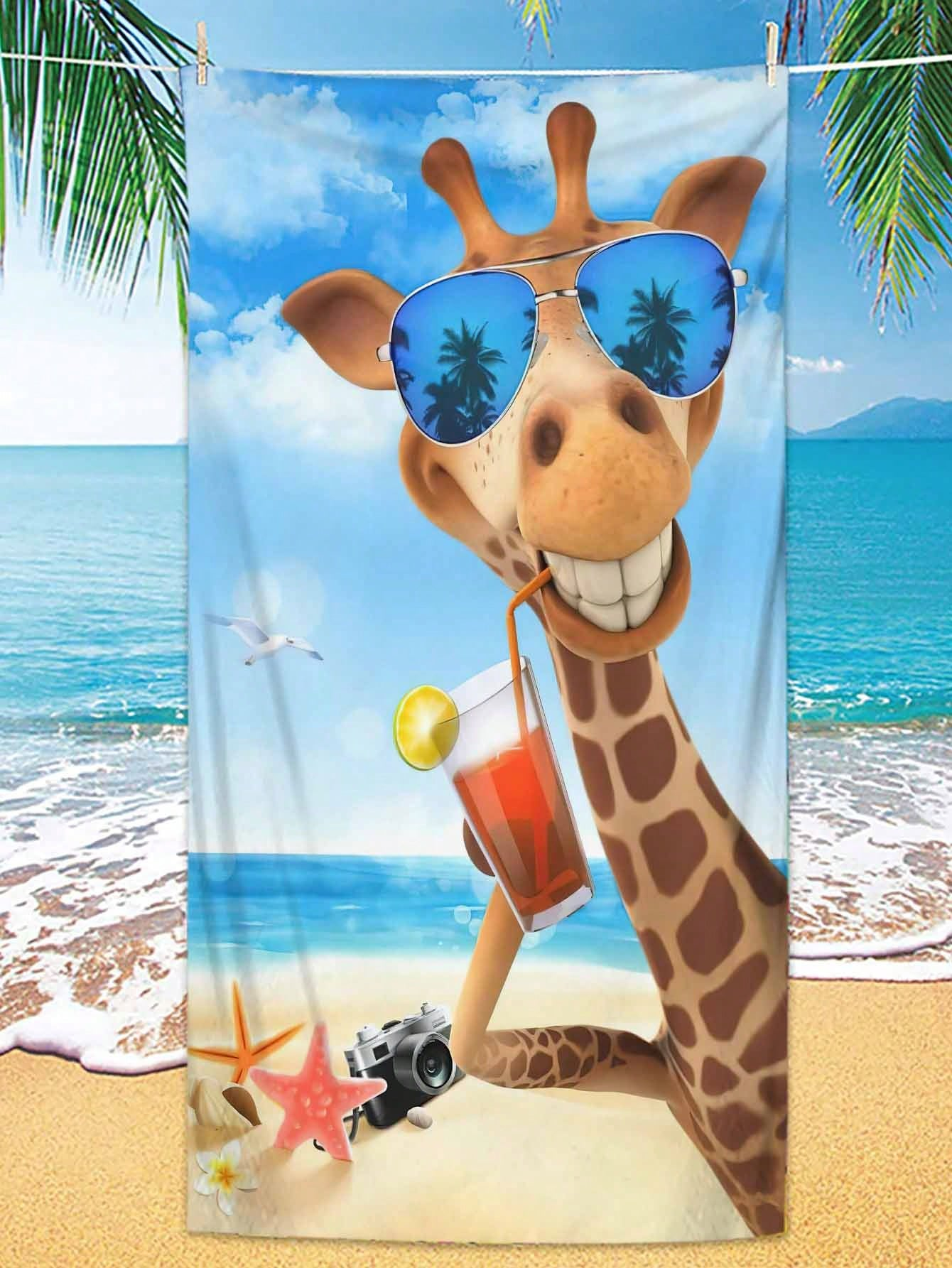 Funny Giraffe Beach Towel Smal – Towel Small Sport Bewertung und Preis