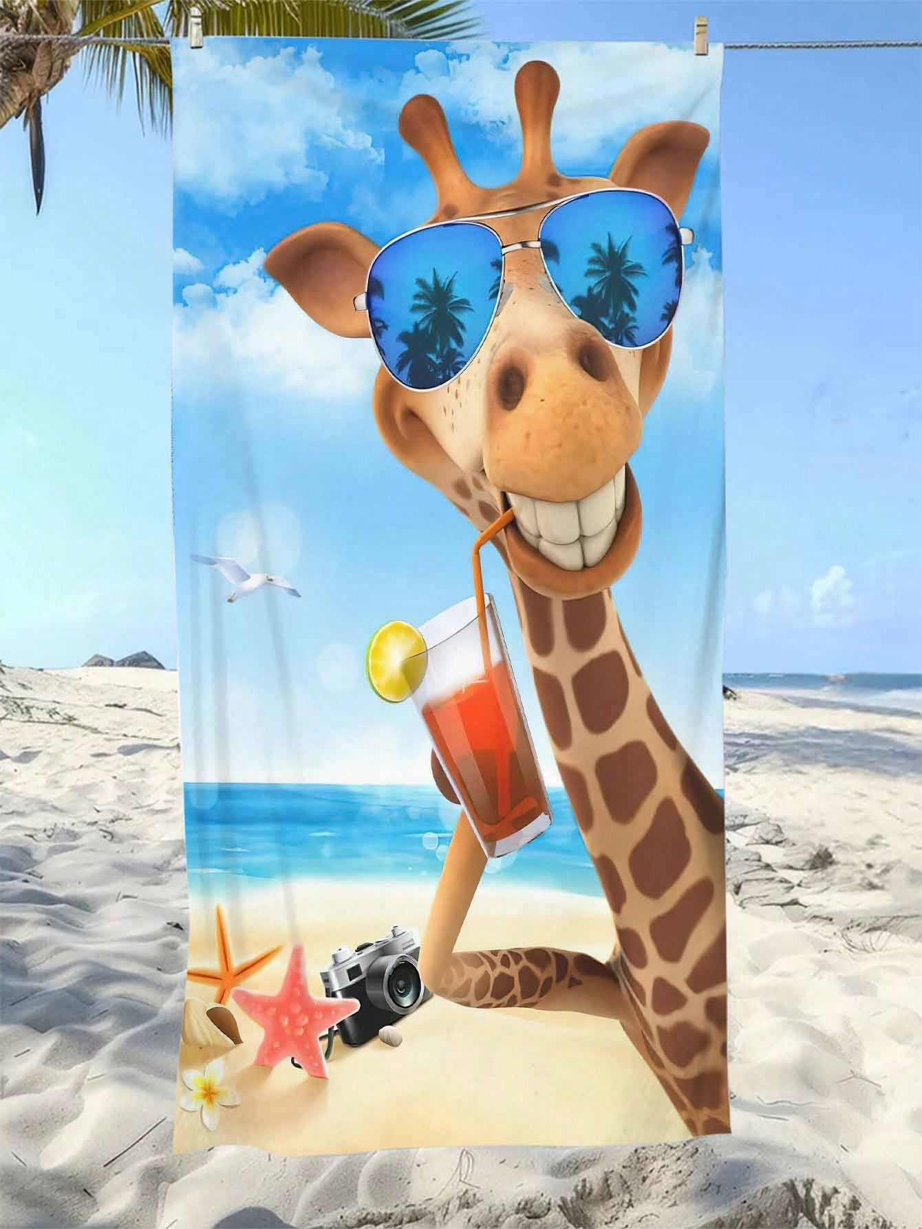 Funny Giraffe Beach Towel Smal – Towel Small Sport Bewertung und Preis