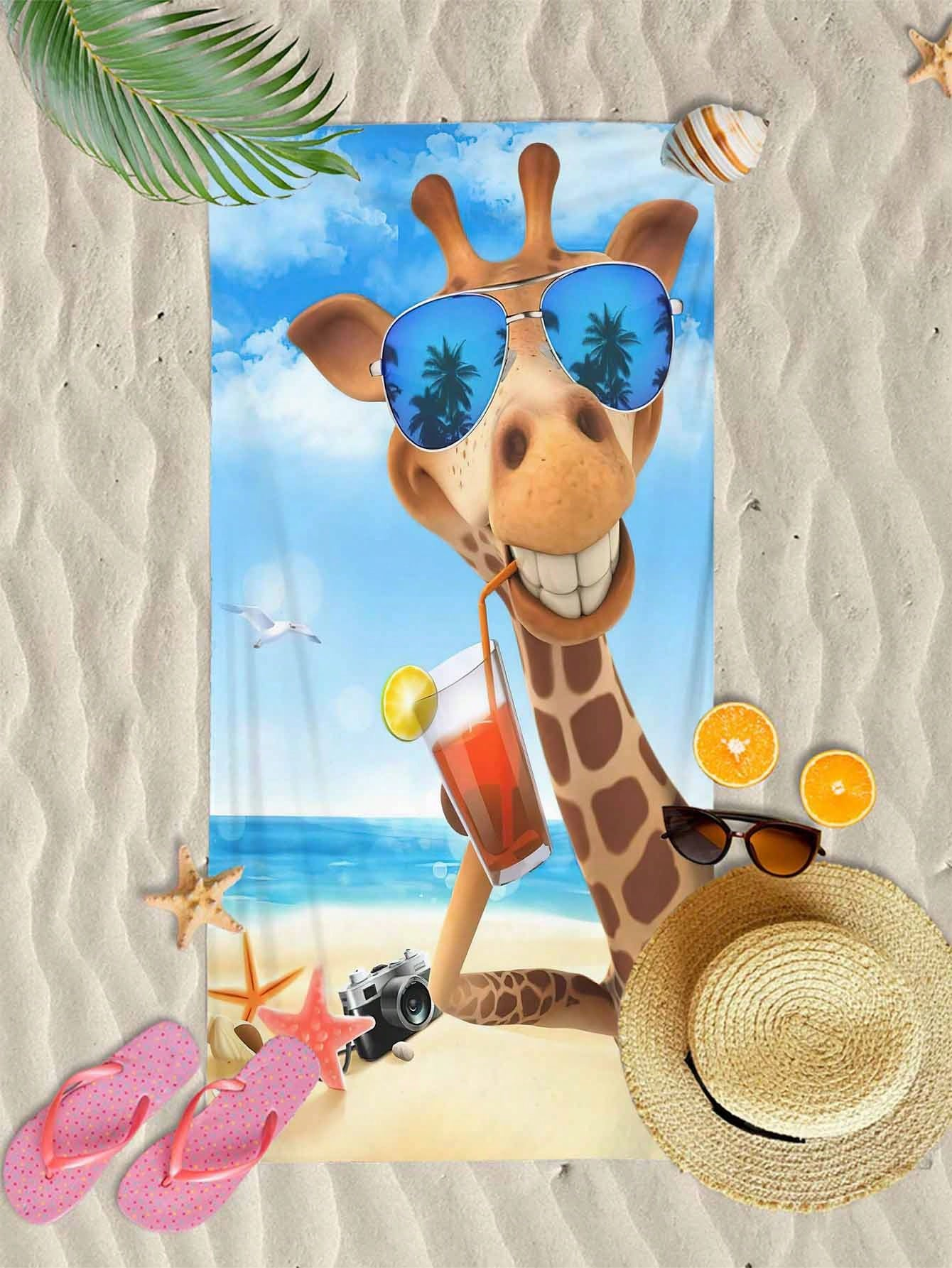 Funny Giraffe Beach Towel Smal – Towel Small Sport Bewertung und Preis
