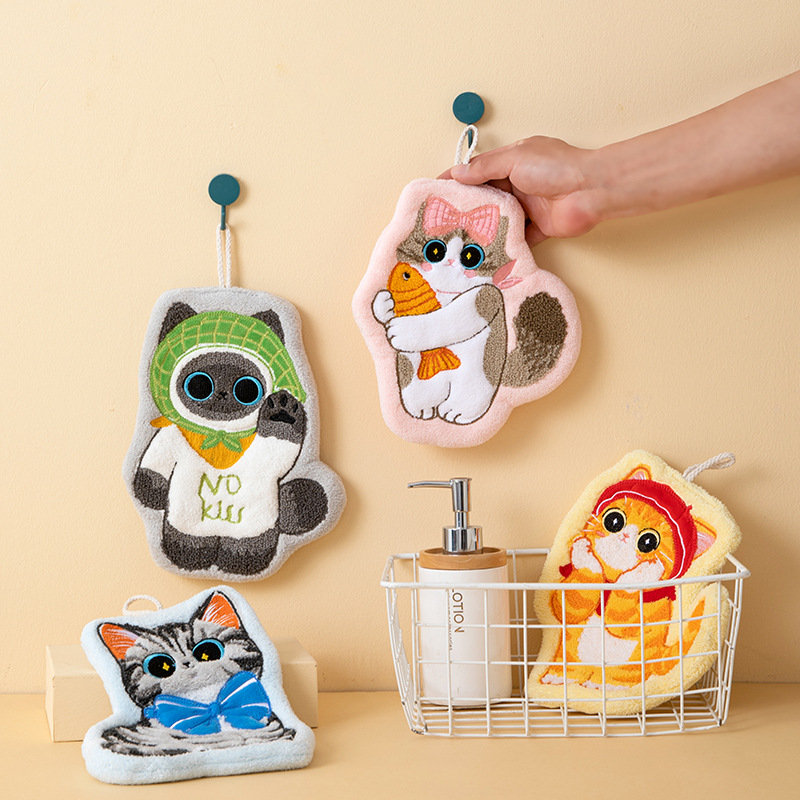 Cute cat hand towel hanging ty – Towel Small Sport Bewertung und Preis